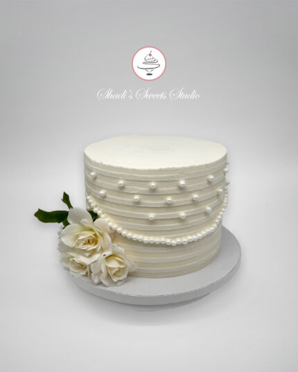 Ivory Pearl Elegance Cake