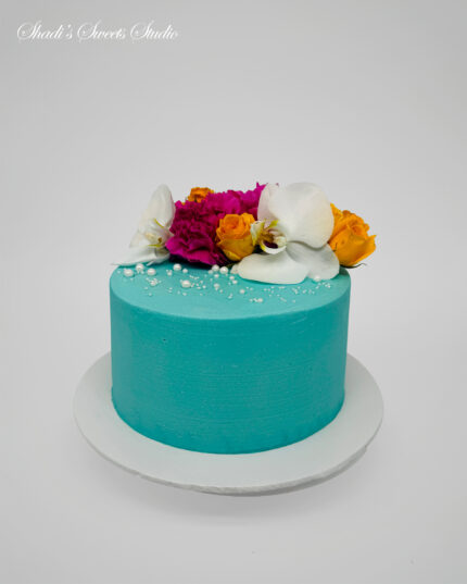 Turquoise Bloom Cake