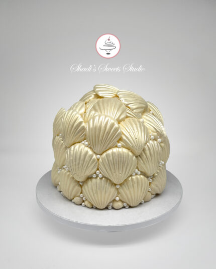 Golden Shell Dome Cake